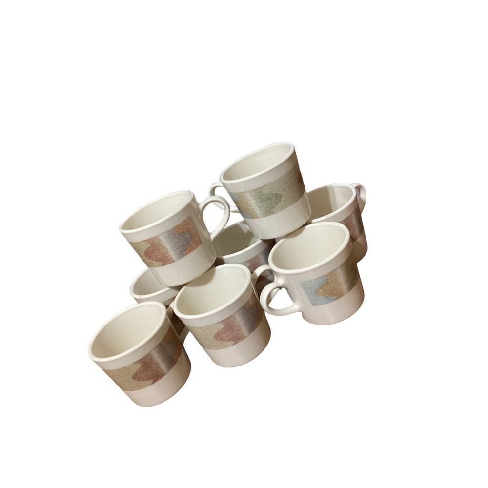 Vintage Corelle Mirage Pattern Cups Set of 8